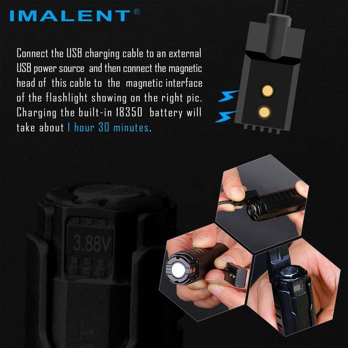 Imalent LD70 4,000 Lumen Rechargeable Pocket Torch - 203 Metres