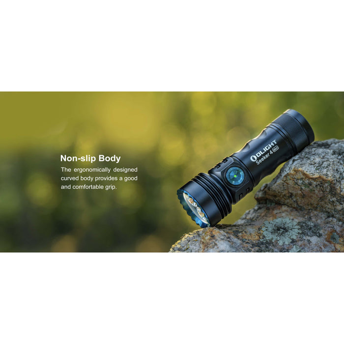 Olight Seeker 4 Mini Rechargeable 1200 lumen and UV Torch - Cool White and 365nm UV