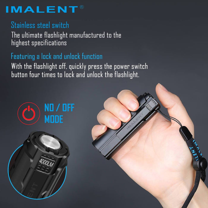 Imalent LD70 4,000 Lumen Rechargeable Pocket Torch - 203 Metres