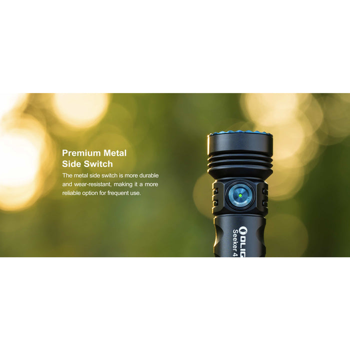 Olight Seeker 4 Mini Rechargeable 1200 lumen and UV Torch - Cool White and 365nm UV