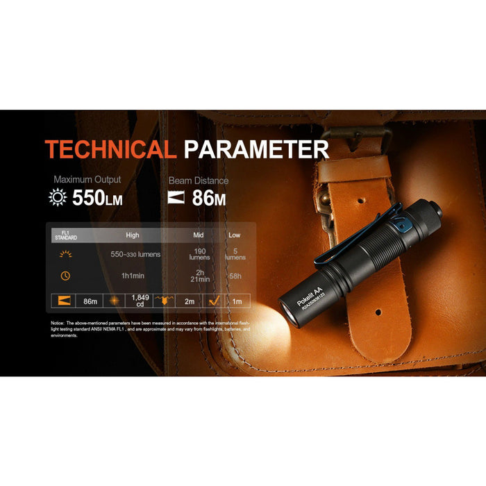 AceBeam Pokelit 550 Lumen AA EDC Flashlight
