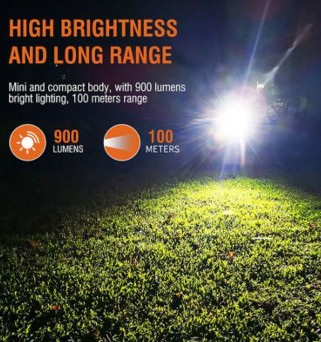 SPERAS V3 Rechargeable 900 Lumen Multifunctional Keychain Torch - 100 Metres