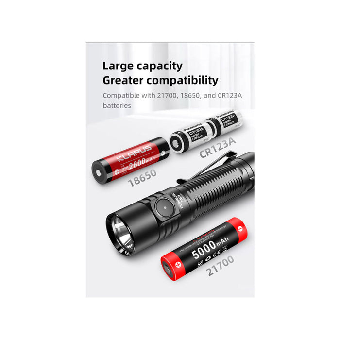 Klarus G15 V2 Compact Rechargeable 4200 Lumen EDC Torch - 200 Metres