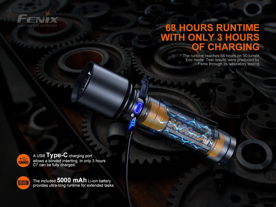 Fenix C7 Rechargeable High Performance Torch with Magnetic Base - 3000 Lumens, 470 Metres