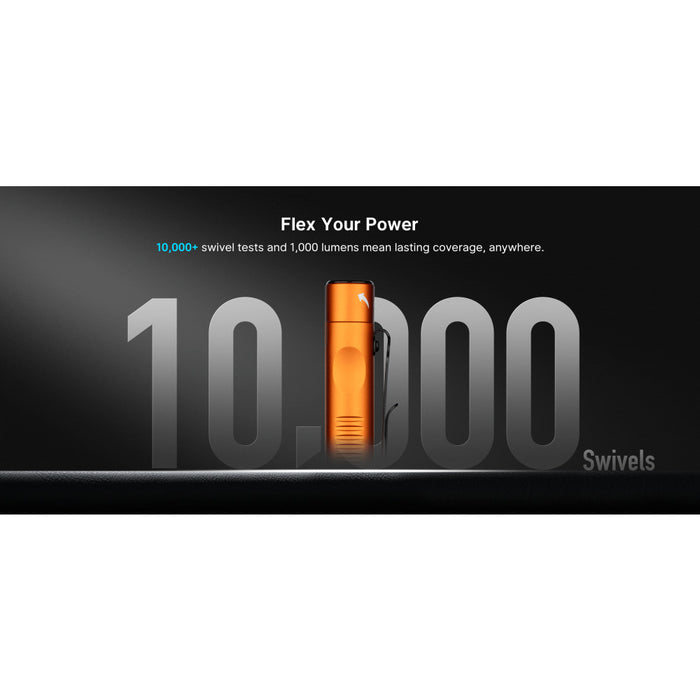 Olight Arkflex Rechargeable 1000 Lumen Torch with 0-90° Articulating Head - 85 Metres