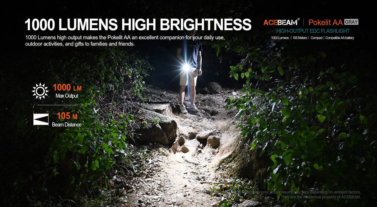 AceBeam Pokelit 550 Lumen AA EDC Pocket Torch