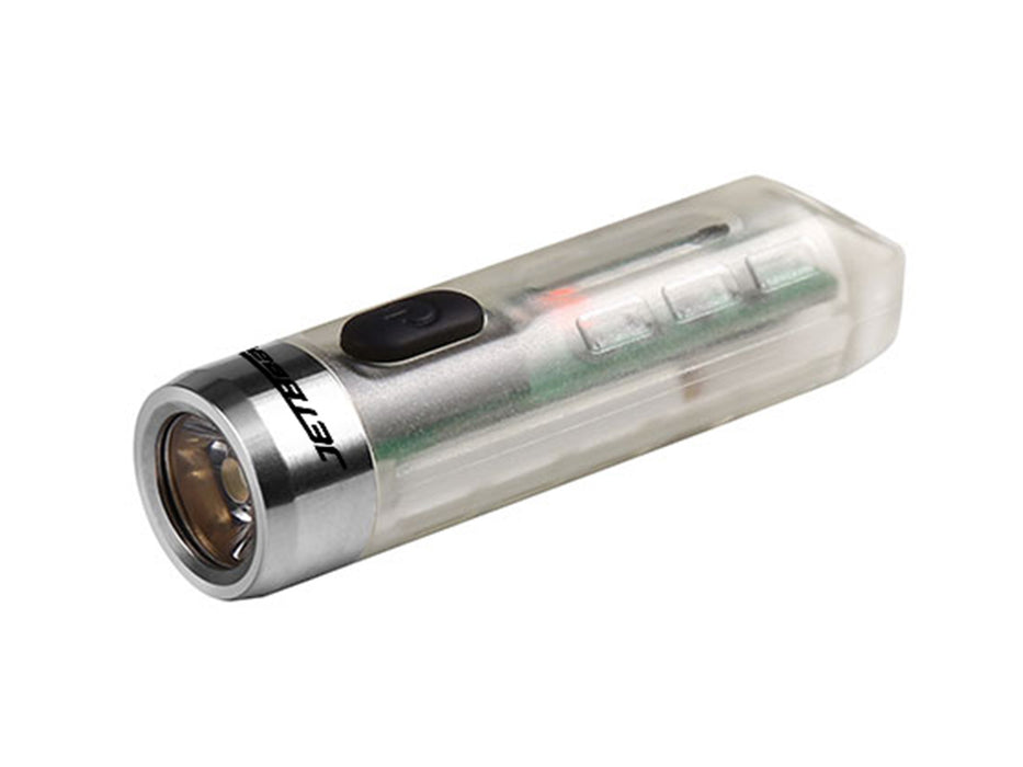 JETBeam MINI-ONE SC Rechargeable Keychain Torch with 400 Lumen Main LED, and 365nm UV, Red, Green, Blue Auxiliary LEDs