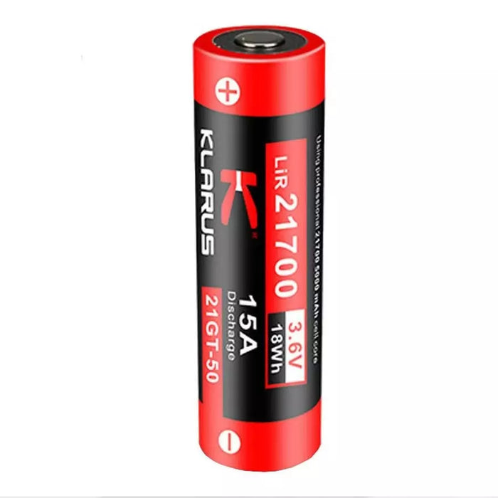 Klarus 21700 Rechargeable 5000mAh 3.6V Li-ion Battery, 21GT-50