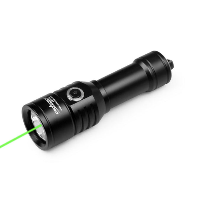 OrcaTorch D570-GL Dive Torch with Green Laser Light - 1000 Lumens, 150 Metres Diving Depth