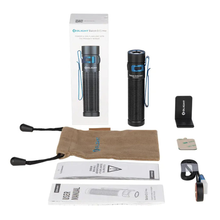 Olight Baton 3 Pro Max Rechargeable 2500 Lumen EDC Torch with Proximity Sensor - 145 Metres