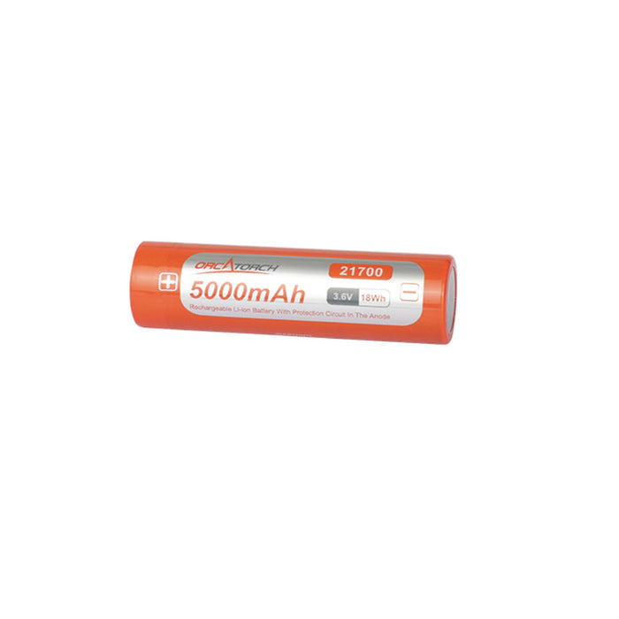 OrcaTorch 21700 5000mAh USB-C Rechargeable Battery