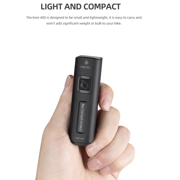 Gaciron KIWI-400 400 Lumen Rechargeable Anti-Glare Front Bike Light