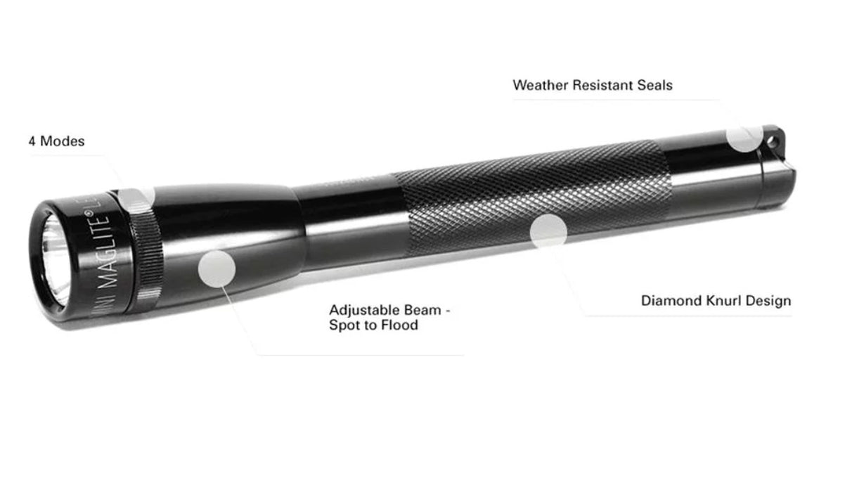 MagLite Mini MagLite 2AAA LED Torch - 84 Lumens, 116 Metres