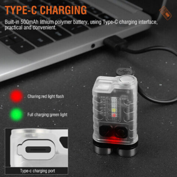 SPERAS V3 Rechargeable 900 Lumen Multifunctional Keychain Torch - 100 Metres