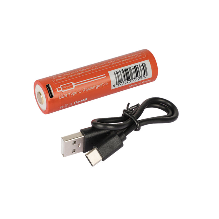 OrcaTorch 21700 5000mAh USB-C Rechargeable Battery