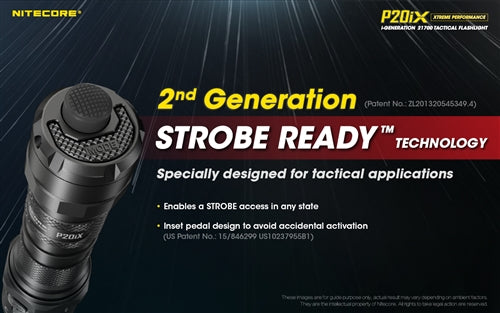 Nitecore P20iX Rechargeable Tactical Floodlight - 4000 Lumens, 220 Metres