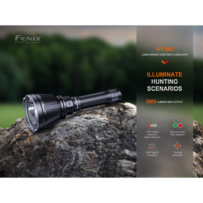 Fenix HT18R Rechargeable Long Range 2800 Lumen Torch - 1100 Metres