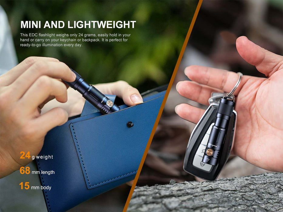 Fenix E05R Rechargeable 400 Lumen Keyring/Pocket Torch