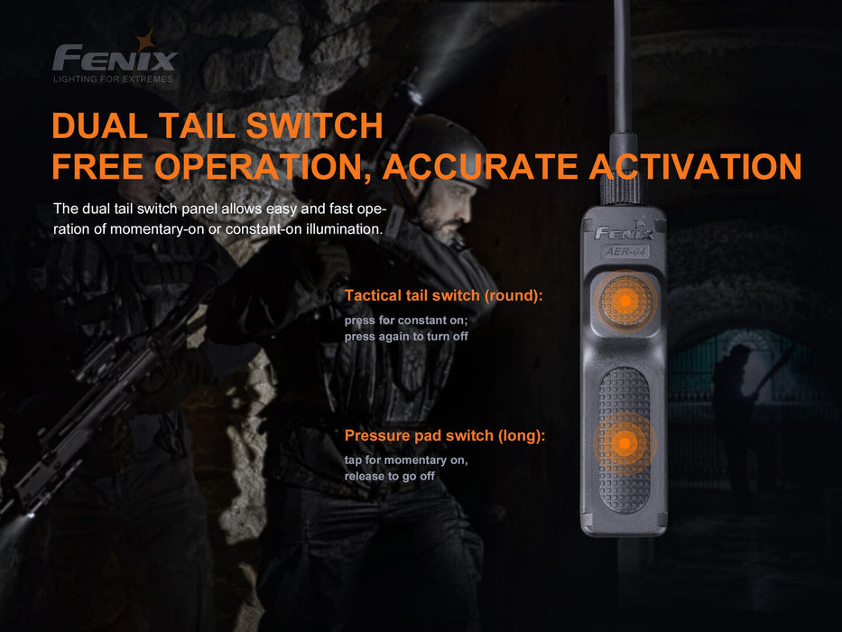 Fenix AER-04 Remote Switch for HT18R, HT30R, PD36R Pro, TK16 V2.0, and More
