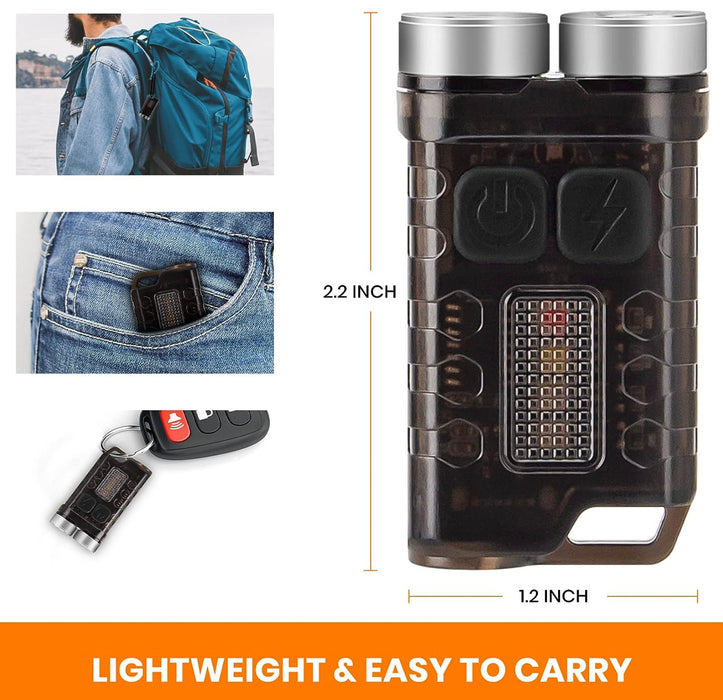 SPERAS V3 Rechargeable 900 Lumen Multifunctional Keychain Torch - 100 Metres