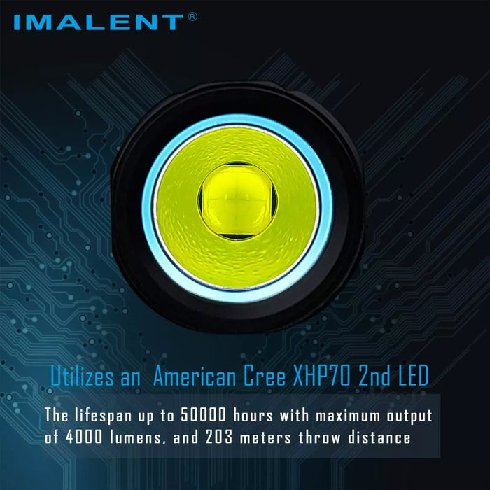 Imalent LD70 4,000 Lumen Rechargeable Pocket Torch - 203 Metres