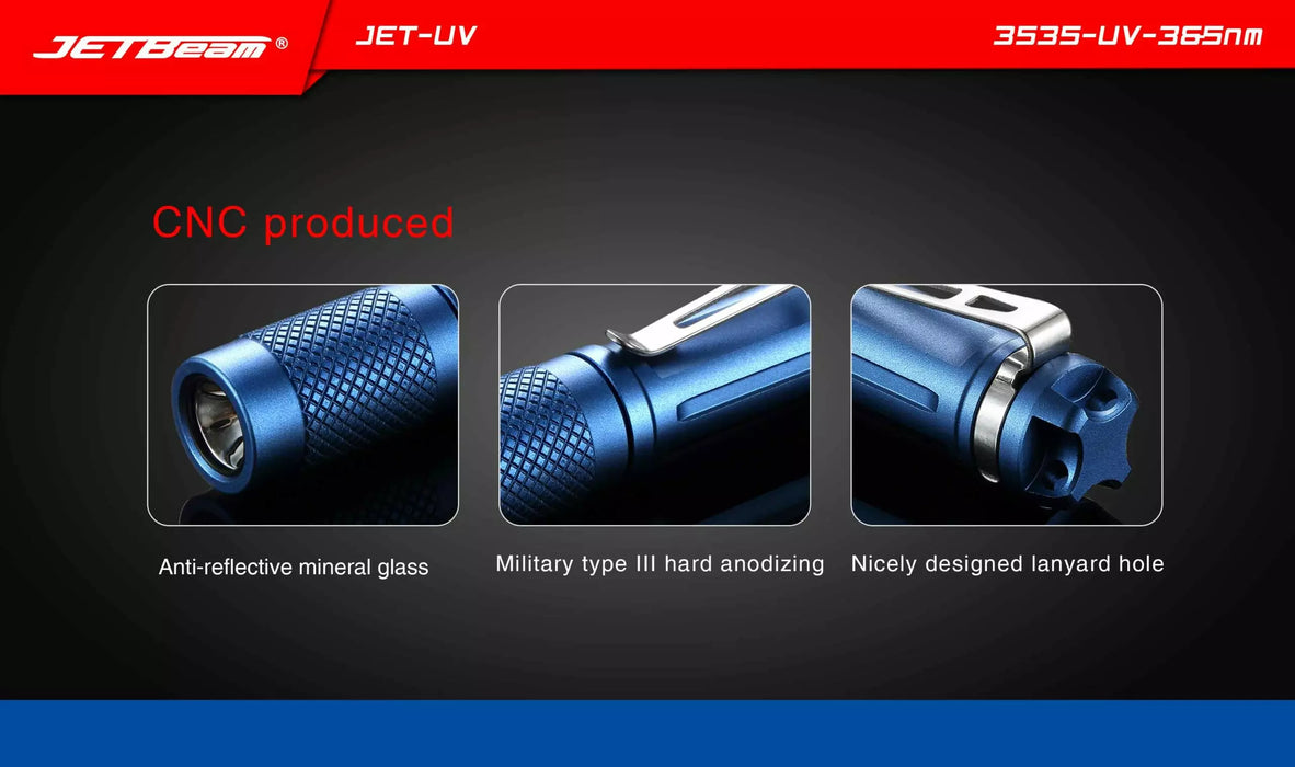 JETBeam JET-UV Mini UV Torch - 1AAA, 365nm