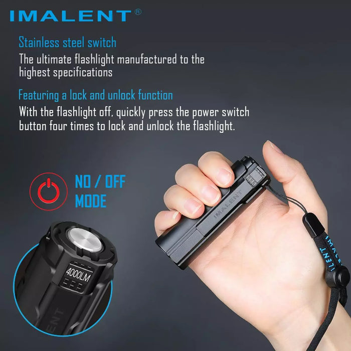 Imalent LD70 4,000 Lumen Rechargeable Pocket Torch - 203 Metres