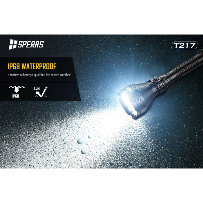 SPERAS T217K Rechargeable 1400 Lumen Hunting Torch Kit - 1400 Metres