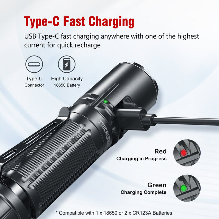 Klarus XT2CR Pro Rechargeable 2100 Lumen Pocket Torch - 240 Metres