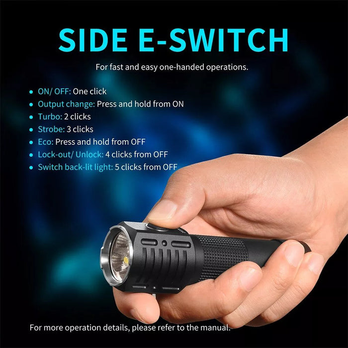 Lumintop Apollo V2 High Performance Rechargeable 1300 Lumen Torch - 160 Metres