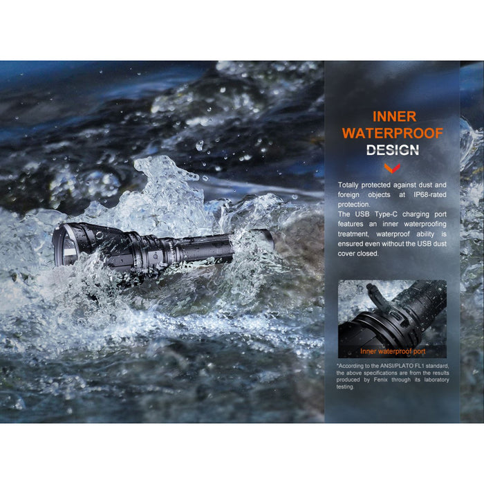 Fenix HT18R Rechargeable Long Range 2800 Lumen Torch - 1100 Metres