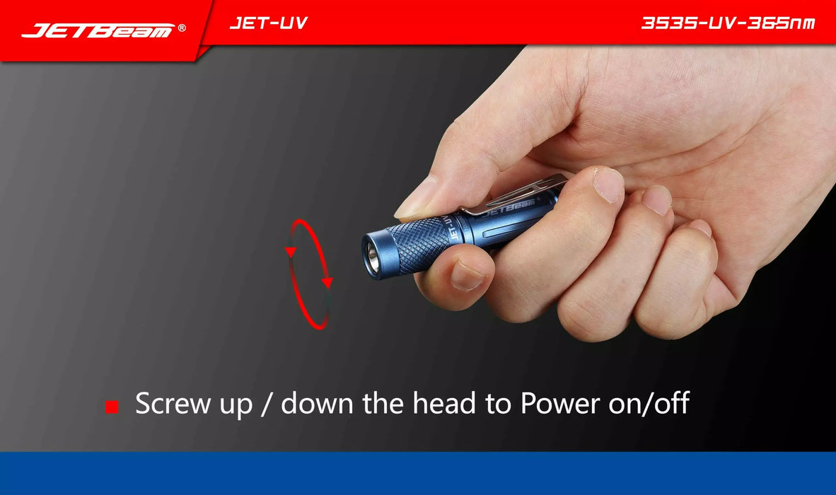JETBeam JET-UV Mini UV Torch - 1AAA, 365nm