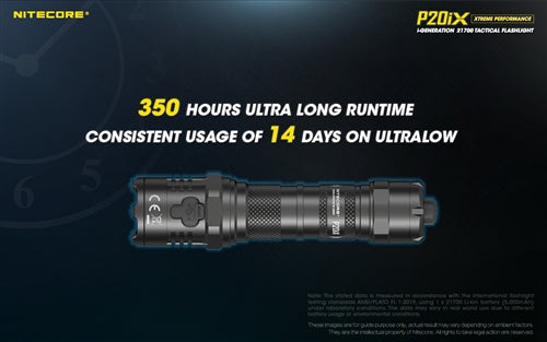 Nitecore P20iX Rechargeable Tactical Floodlight - 4000 Lumens, 220 Metres