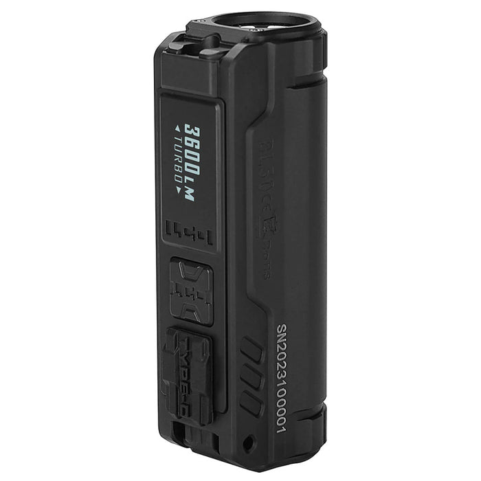 Imalent BL50 3600 Lumen Rechargeable Dual Light Source EDC Flashlight - 365nm UV and White Light - 428 Metres