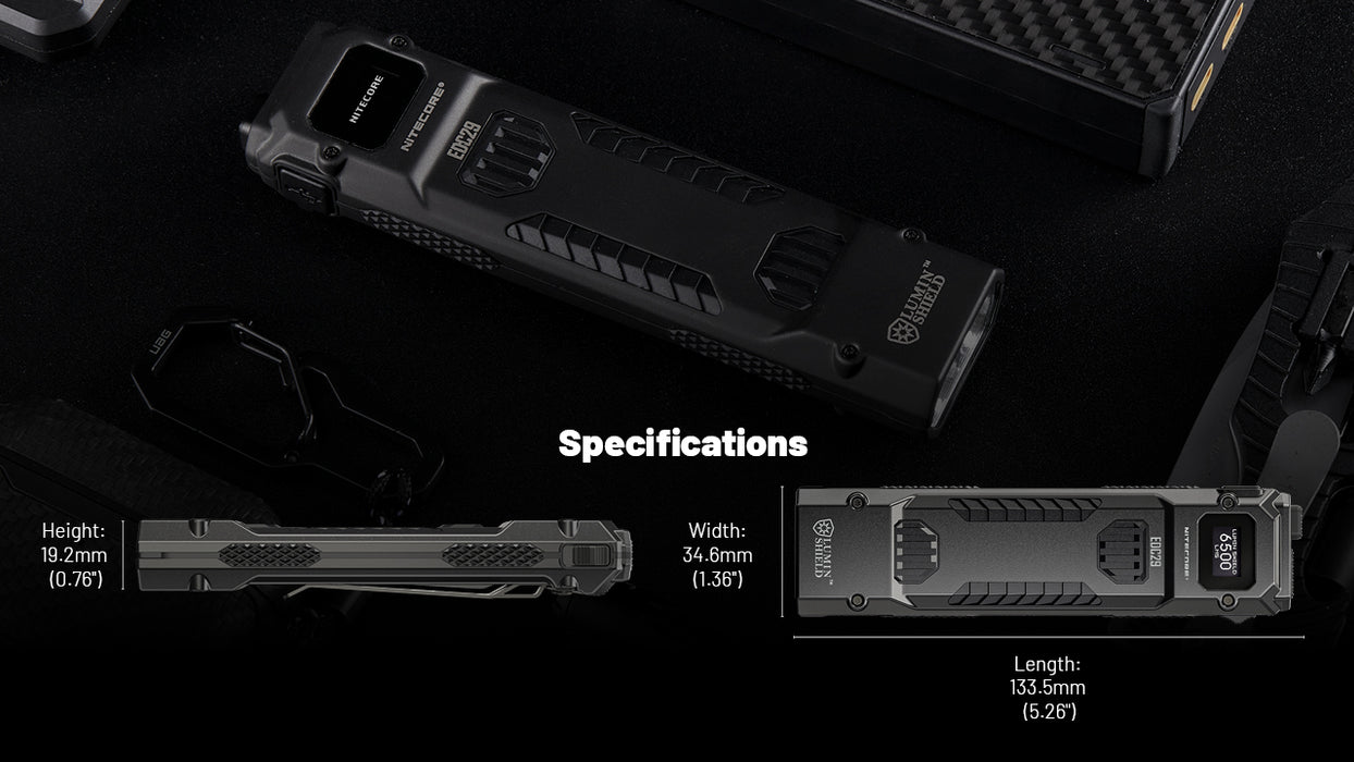 Nitecore EDC29 'Luminblade' Rechargeable Ultra Slim High Performance EDC Flashlight - 6500 Lumens, 400 Metres