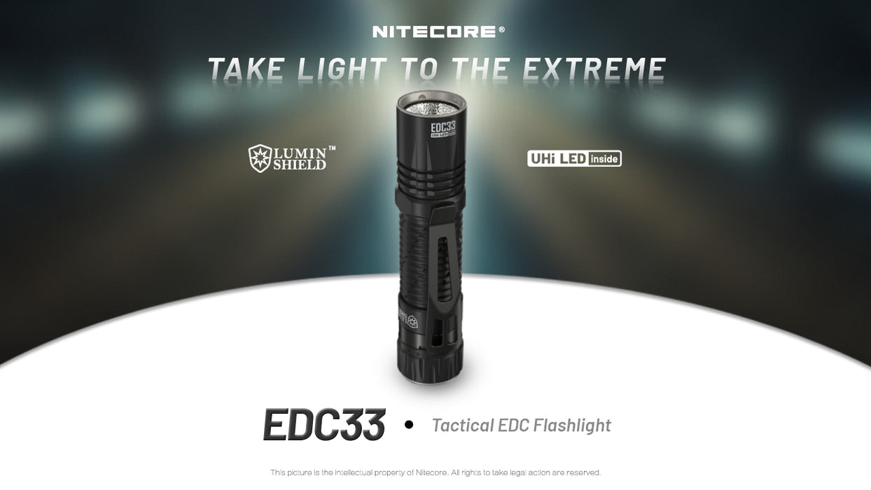 Nitecore EDC33 Powerful Rechargeable EDC Pocket Torch - 4000 Lumens, 450 Metres