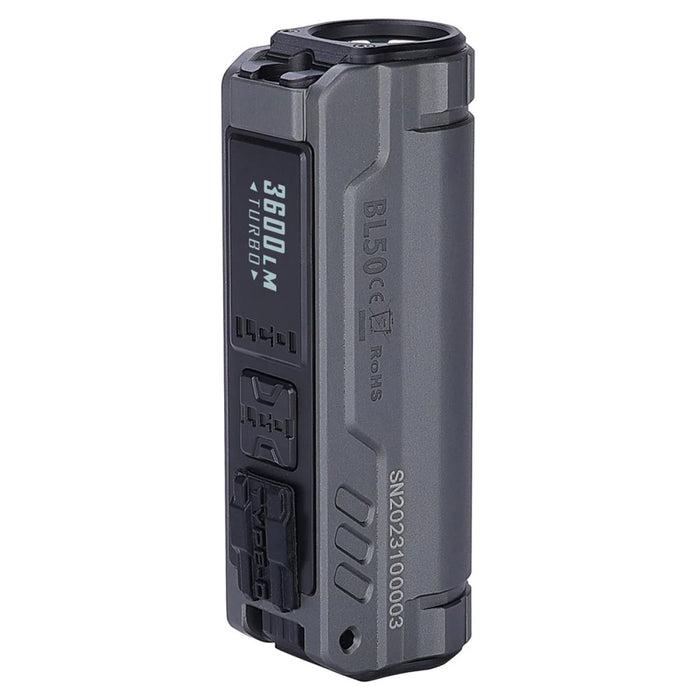 Imalent BL50 3600 Lumen Rechargeable Dual Light Source EDC Flashlight - 365nm UV and White Light - 428 Metres