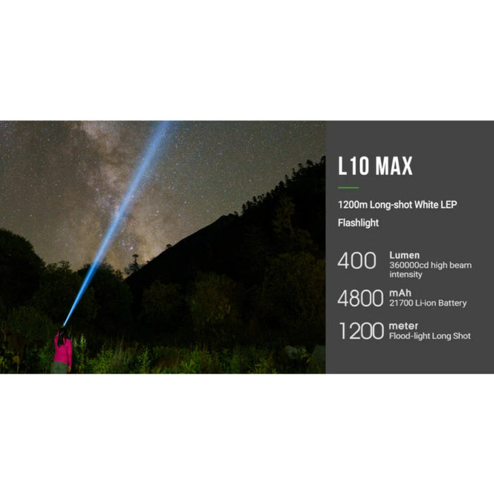 NEXTORCH L10 MAX Rechargeable White Laser Flashlight - 1200 Metres