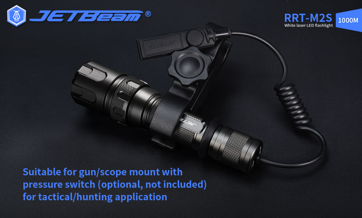 JETBeam Raptor RRT-M2S White Laser Hunting Torch Kit – 1000m Distance