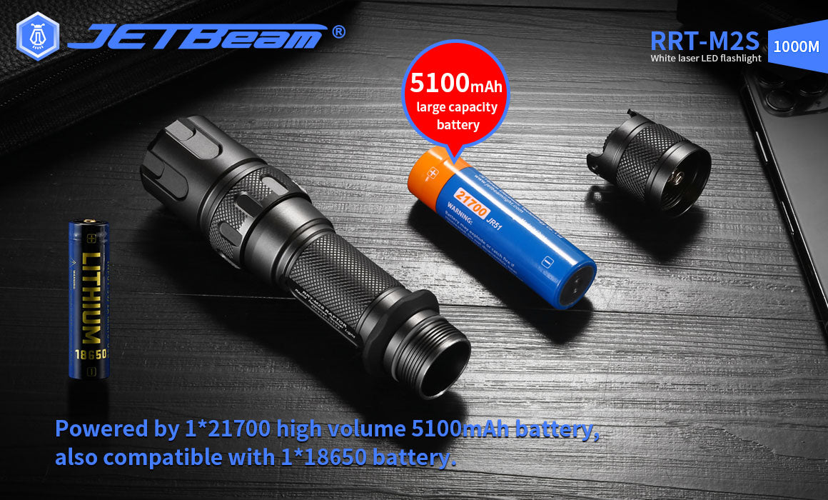 JETBeam Raptor RRT-M2S White Laser Hunting Torch Kit – 1000m Distance