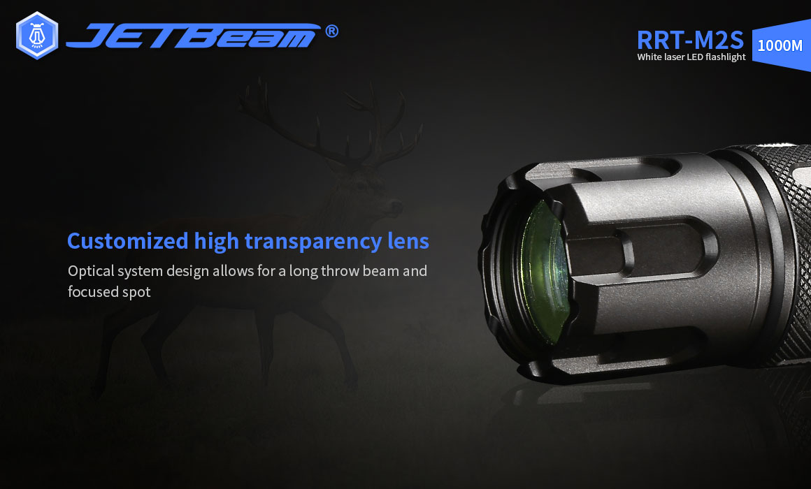 JETBeam Raptor RRT-M2S White Laser Hunting Torch Kit – 1000m Distance