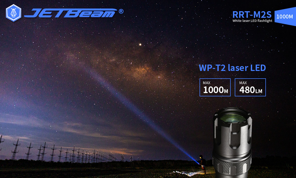 JETBeam Raptor RRT-M2S White Laser Hunting Torch Kit – 1000m Distance