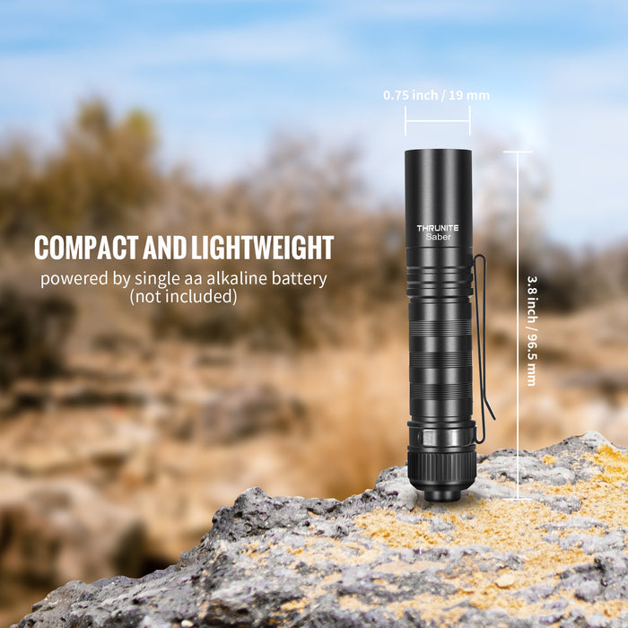 ThruNite Saber Compact EDC Pocket Torch – Cool White, 659 Lumens, 14500/1AA