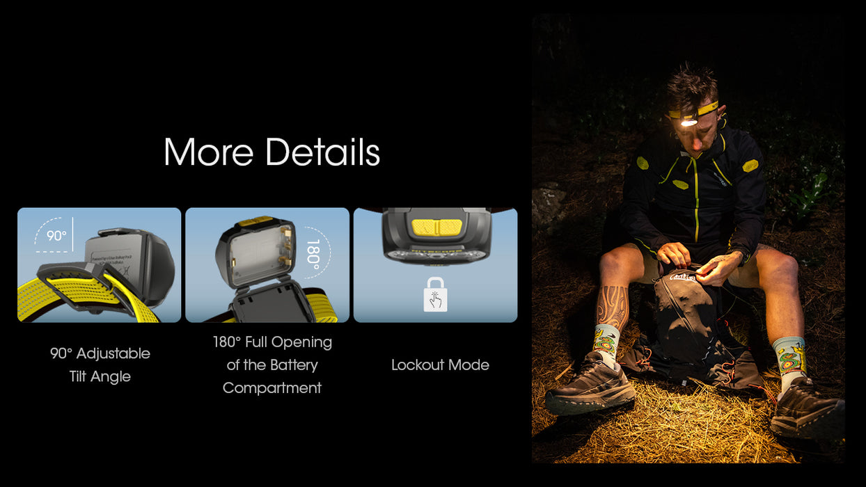 Nitecore UT27 Pro Rechargeable Ultra Lightweight Elite Running Headlamp - 800 Lumens, 160 Metres
