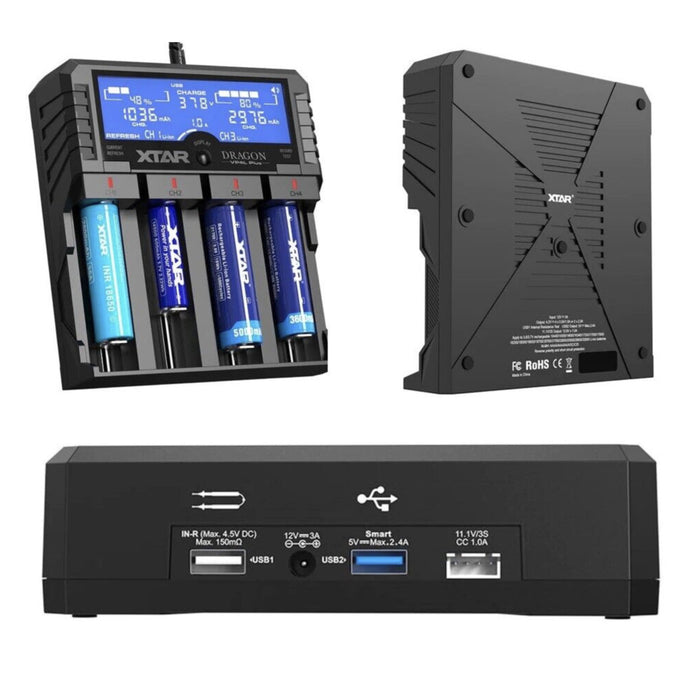 XTAR VP4L PLUS Premium LCD Li-ion/Ni-MH 4-Bay Battery Charger