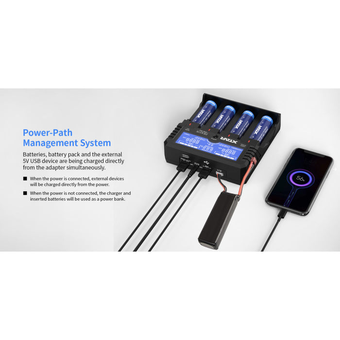 XTAR VP4L PLUS Premium LCD Li-ion/Ni-MH 4-Bay Battery Charger