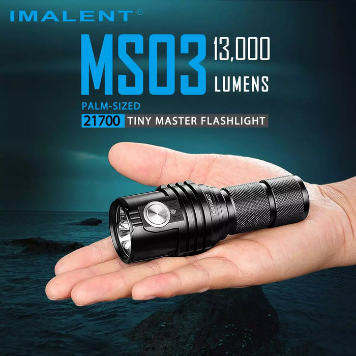 Imalent MS03 13,000 Lumen Rechargeable Compact Flashlight - 324 Metres