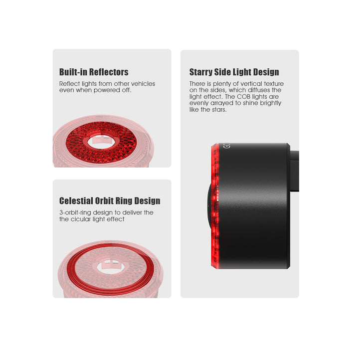 Gaciron LOOP-100 Rechargeable Smart Brake Bike Tail Light