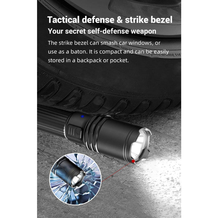 Klarus A1 Pro Compact Rechargeable Tactical Flashlight – 1300 Lumens, 230 Metres