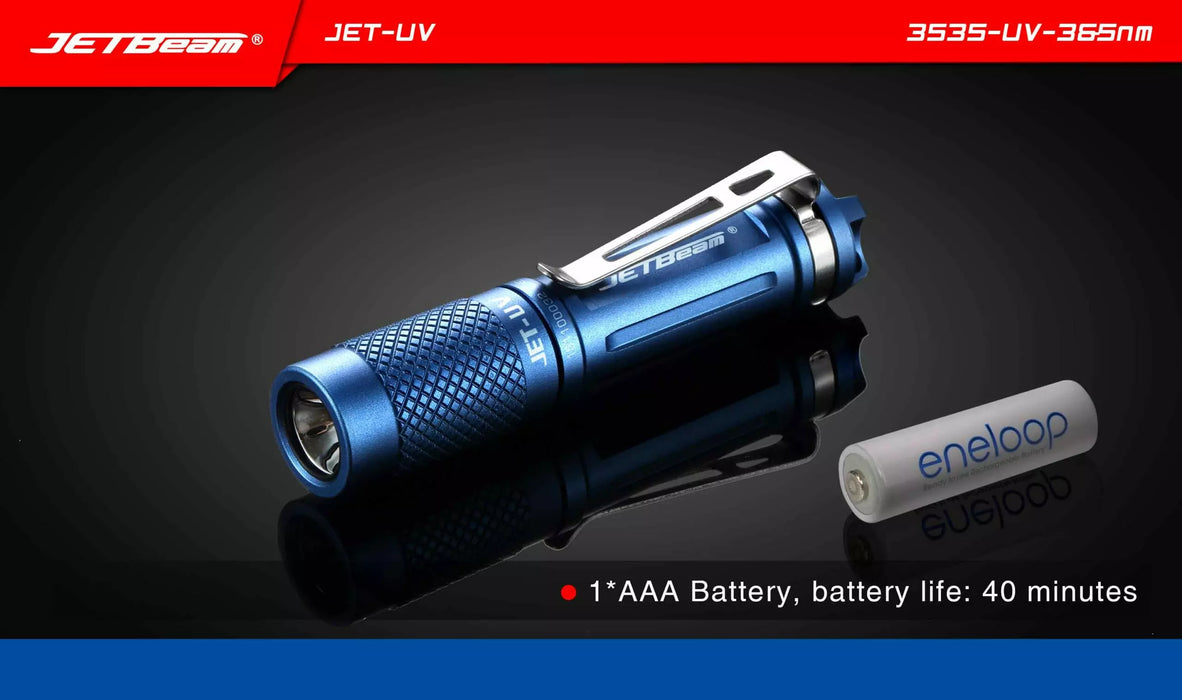 JETBeam JET-UV Mini UV Torch - 1AAA, 365nm